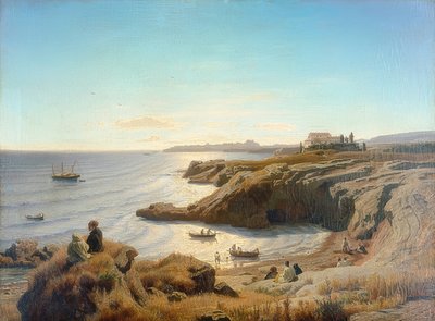 Costa em Siracusa. 1861 de Andreas Achenbach