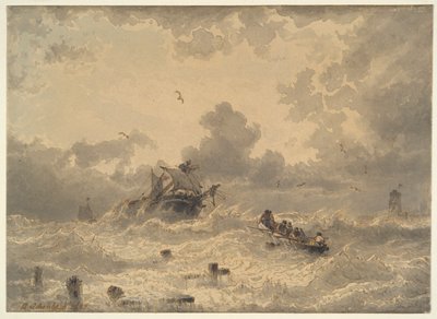 Tempestade no Mar de Andreas Achenbach