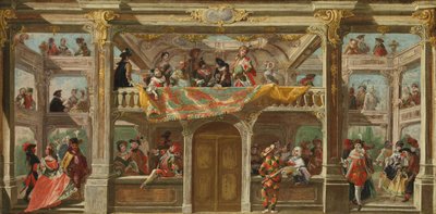 Um baile de máscaras na Boêmia, ca. 1748. de Andreas Altomonte