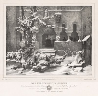 Adro com neve, c. 1835 de Andreas Borum