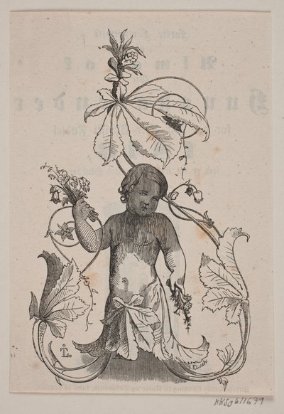 Gênio com flores nas mãos de Andreas Flinch