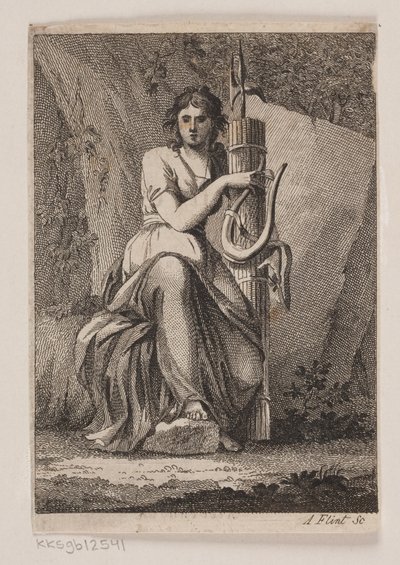 Uma mulher com lira e fasces de Andreas Flint
