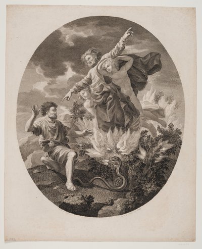 Moisés com a sarça ardente de Andreas Flint