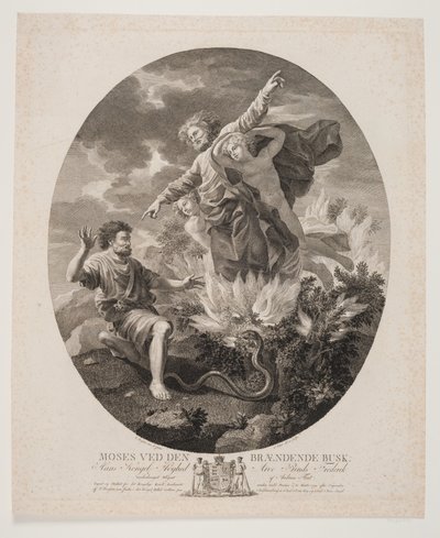 Moisés com a sarça ardente de Andreas Flint