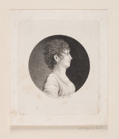 Retrato feminino desconhecido de Andreas Flint