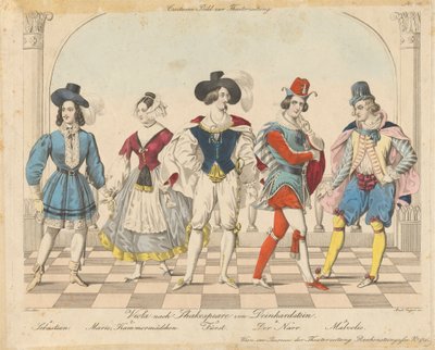 Viola after Shakespeare de Deinhardstein - Figurino para o Teatrozeitung de Andreas Geiger