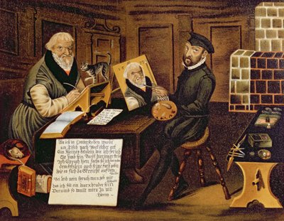 O artista no trabalho de pintura Hans Sachs (1494-1576) de Andreas Herneyssen