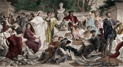 A Idade de Ouro dos Medici (fotogravura a cores) de Andreas Johann Jacob Müller