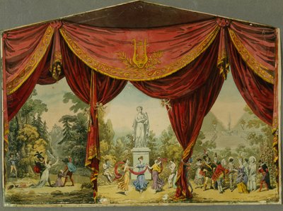 Esboço para a cortina do Teatro Imperial em São Petersburgo, década de 1830 de Andreas Leonhard Roller