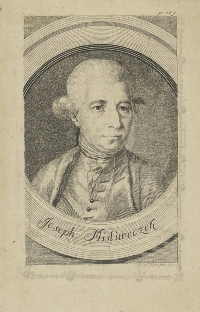 Retrato do compositor Josef Myslivecek 1737-1781, N. 1780. de Andreas Niederhofer