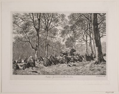 Langdysse pela floresta de Gunderslevholm de Andreas Peter Madsen