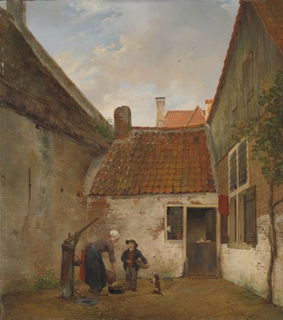 Pátio Interno de Andreas Schelfhout