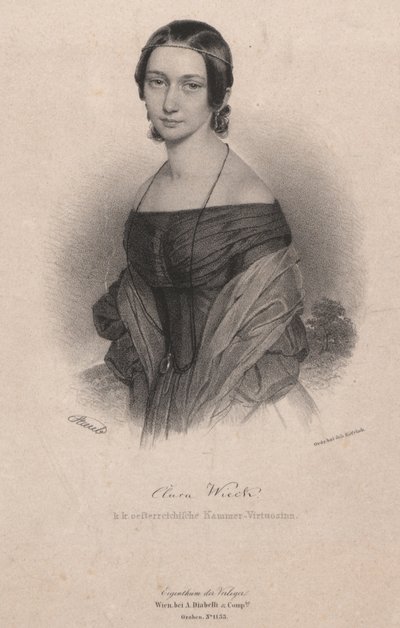 Retrato de Clara Wieck-Schumann 1819-1896, 1838. de Andreas Staub