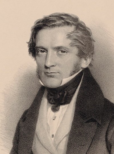 Retrato do compositor Franz Lachner 1803-1890, 1830. de Andreas Staub
