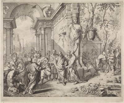 Cristo cura dois cegos de Andreas van der Myn (possibly)
