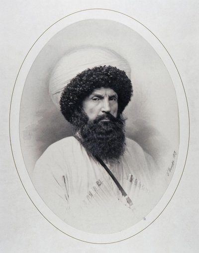 Retrato do Imam Shamil 1797-1871, 1859 de Andrei Deniere