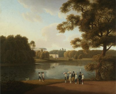 Vista da Galeria Cameron em Tsarskoye Selo, 1815 de Andrei Yefimovich Martynov
