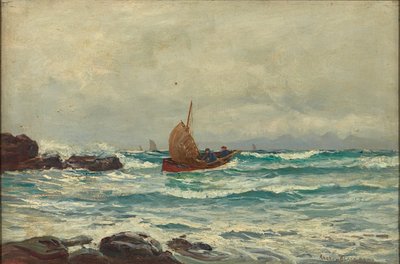 Navegando no Litoral (óleo sobre tela) de Andrew Black