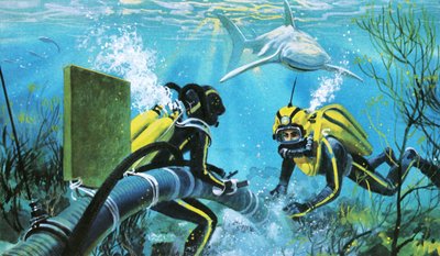 Mergulhadores investigam os restos mortais de Port Royal de Andrew Howat