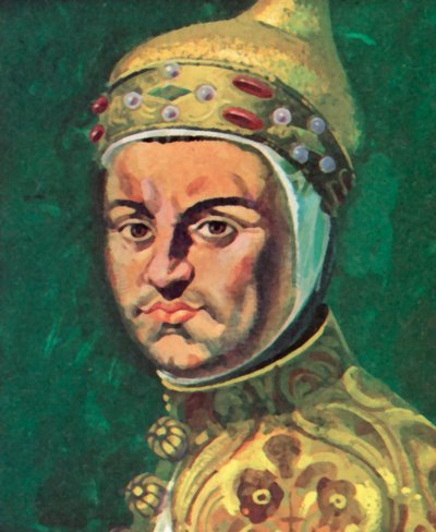 Enrico Dandolo, Doge de Veneza (litografia a cores) de Andrew Howat