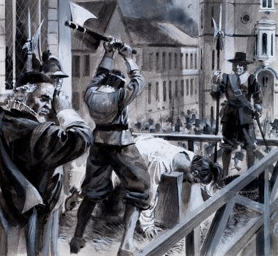 A execução do rei Carlos I em Whitehall, 30 de janeiro de 1649 de Andrew Howat