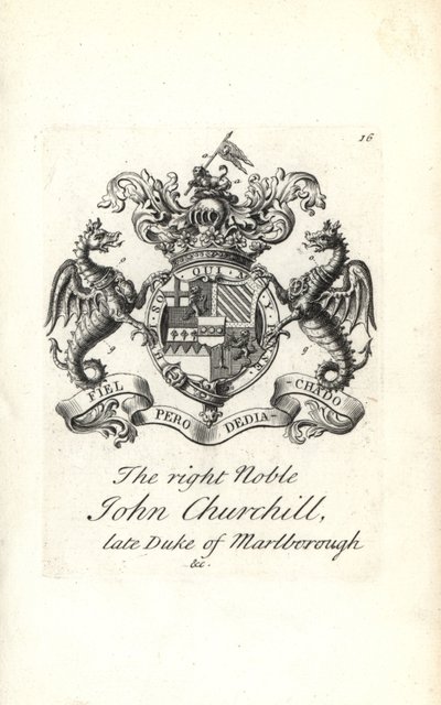 Brasão e brasão do nobre John Churchill de Andrew Johnston