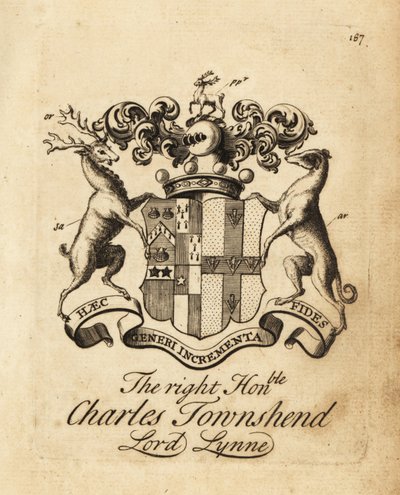 Brasão do Honorável Charles Townshend, Lord Lynne, 3rd Viscount Townshend de Andrew Johnston