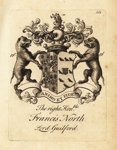 Brasão do Honorável Francis North, Lord Guilford, 2º Barão Guilford de Andrew Johnston