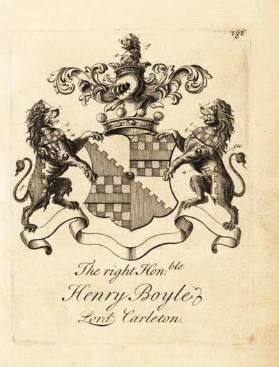 Brasão do Honorável Henry Boyle, Lorde Carleton de Andrew Johnston