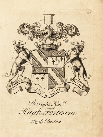 Escudo de armas do Honorável Hugh Fortescue de Andrew Johnston