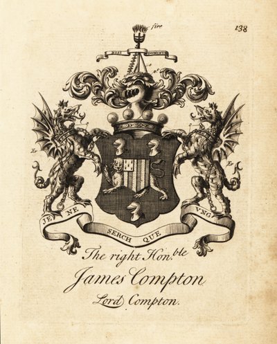 Brasão do Honorável James Compton, Senhor Compton, 5º Conde de Northampton de Andrew Johnston