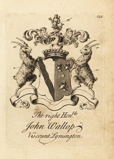 Escudo de armas do honorável John Wallop, Visconde Lymington de Andrew Johnston