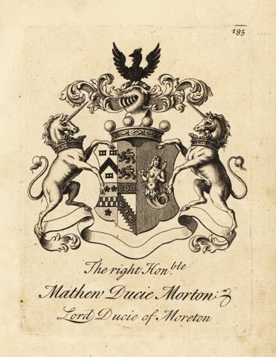 Brasão do Honorável Mathew Ducie Morton, Lord Ducie of Moreton de Andrew Johnston