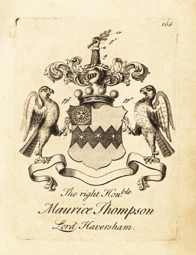 Brasão do Honorável Honorável Maurice Thompson, Lord Haversham, 2º Barão Haversham de Andrew Johnston