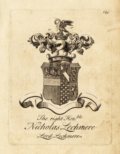Brasão de armas do honorável Nicholas Lechmere, Lord Lechmere de Andrew Johnston