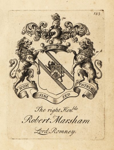 Brasão do Honorável Robert Marsham, Lord Romney de Andrew Johnston