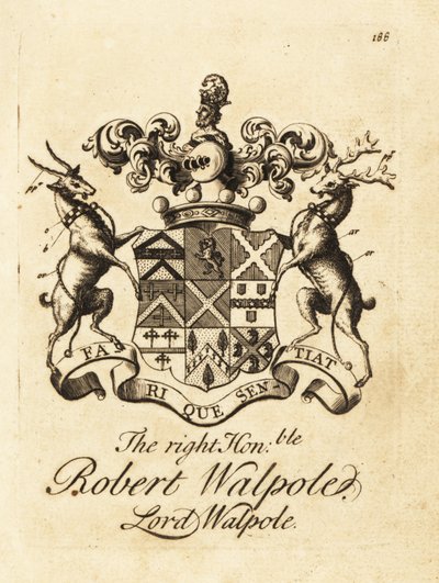 Brasão do Honorável Robert Walpole, Lord Walpole, 2º Conde de Orford de Andrew Johnston
