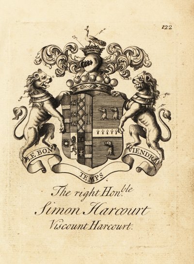 Escudo de armas do ilustre Simon Harcourt de Andrew Johnston