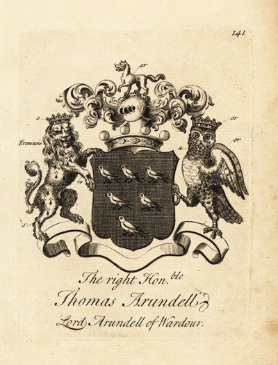 Brasão do Honorável Thomas Arundell, Lorde Arundell de Wardour, 7º Barão Arundell de Wardour de Andrew Johnston