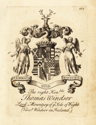 Brasão de armas do honorável Thomas Windsor, Lord Mountjoy of the Isle of Wight de Andrew Johnston
