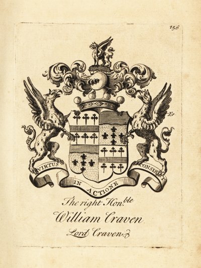 Brasão do Honorável William Craven, Lord Craven, 3º Barão Craven (1700-1739) de Andrew Johnston