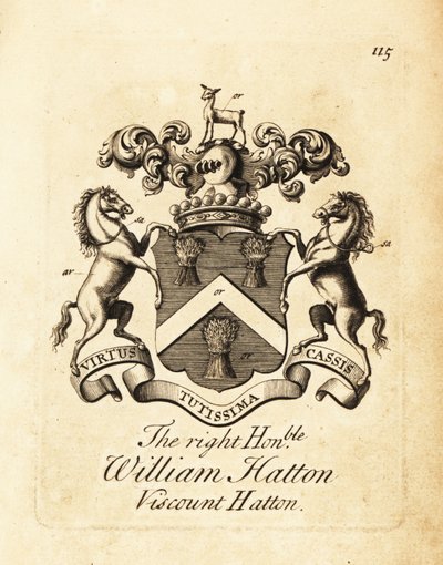 Escudo de armas do ilustre William Hatton de Andrew Johnston