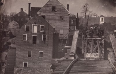 Fim da ponte após o ataque de Burnside, Fredericksburg, Virgínia de Andrew Joseph Russell