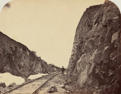 Placa 1. Corte de Carmichael, Cânion de Granito, 1869 (foto) de Andrew Joseph Russell