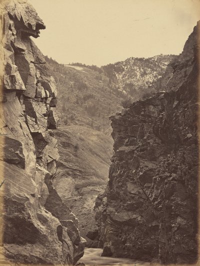 Placa 40. Porta do Diabo, Cânone Weber, 1869 (foto) de Andrew Joseph Russell