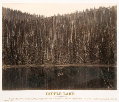 Ripple Lake, White Pine Cañon, Utah, from the Great West Illustrated In a Series of Photographic Views across the Continent Taken along the Line of the Union Pacific Railroad, West from Omaha, Nebraska, by A. J. Russell. Volume I de Andrew Joseph Russell
