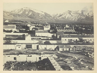 Salt Lake City, Camp Douglas e Wasatch Mountains ao fundo de Andrew Joseph Russell
