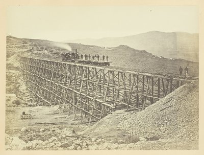 Trestle Work, Promontory Point, Salt Lake Valley de Andrew Joseph Russell