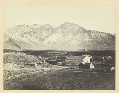 Cordilheira Wasatch das Montanhas Rochosas, a partir dos moinhos de lã de Brigham Young de Andrew Joseph Russell