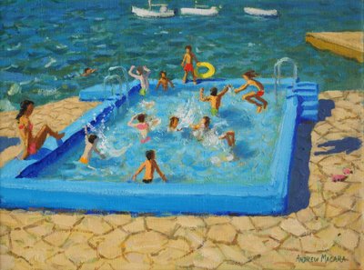 Piscina azul, Vrsar, Croácia, 2017, de Andrew Macara